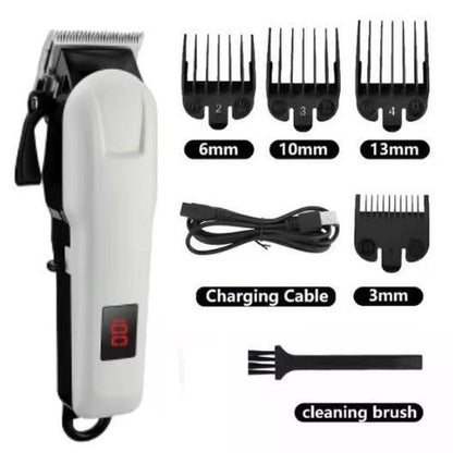 Tondeuse à cheveux professionnelle rechargeable avec affichage LED numérique