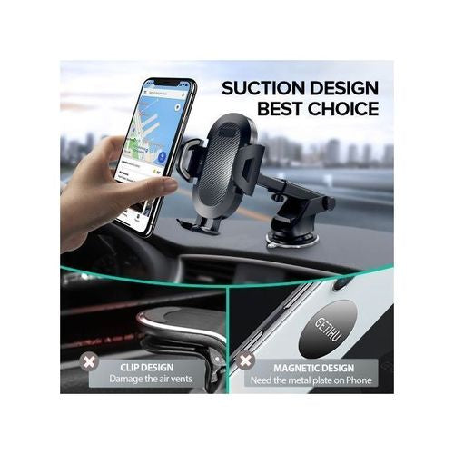 Support Téléphone Voiture Universel Bras Long Pare-Brise Voiture Téléphone 360° Rotation