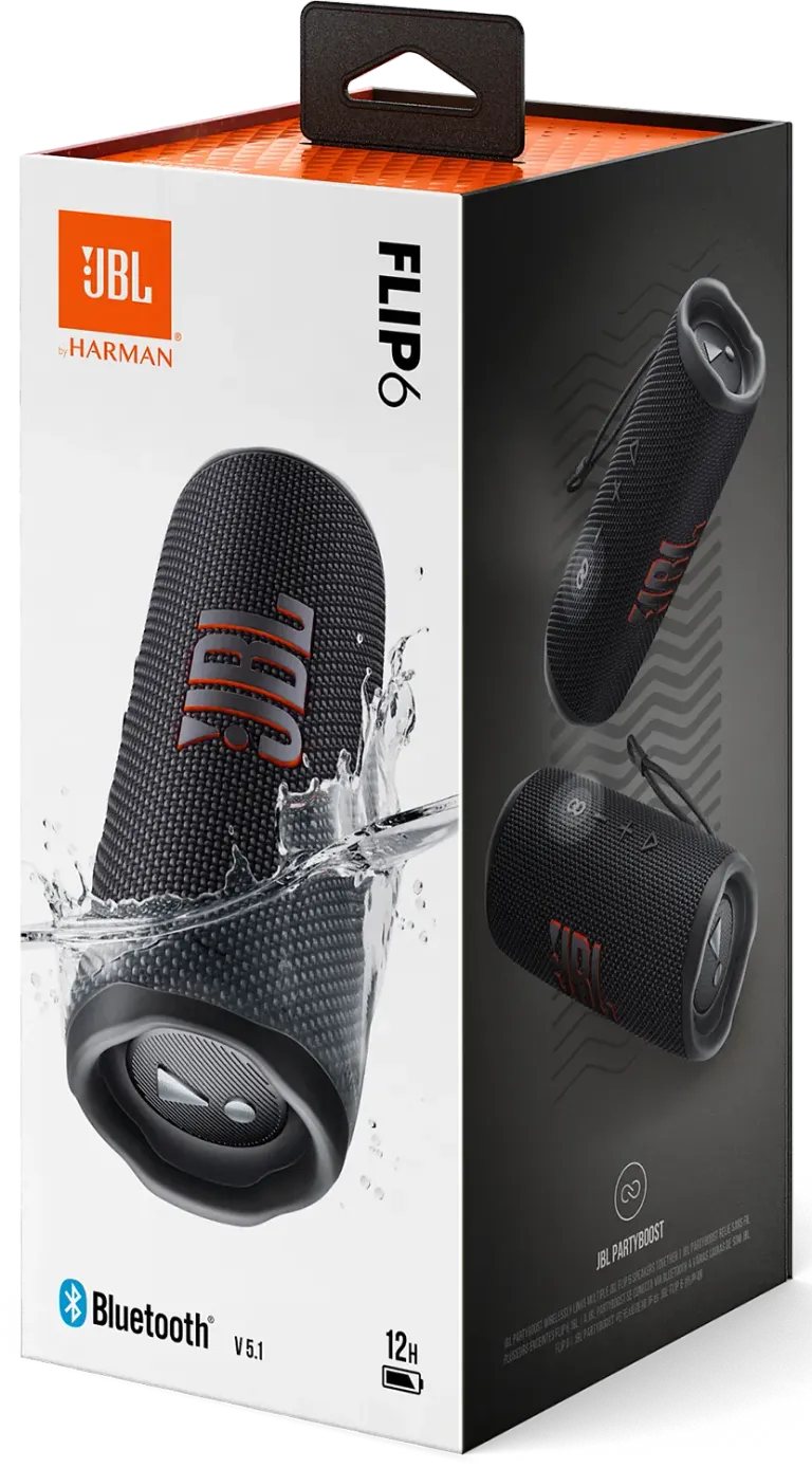 JBL Flip 6 - Enceinte portable sans fil Bluetooth 5.1 - 30 Watts - Etanche (IP67) - Autonomie 12 heures