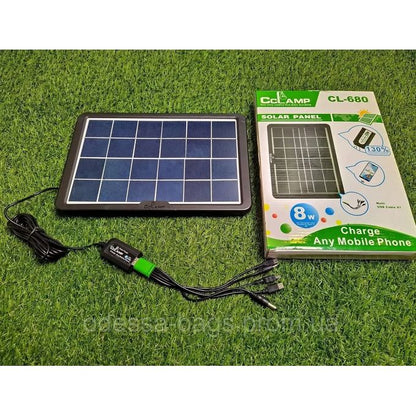 CCLamp CL-680 Chargeur solaire pour téléphone portable et batterie 8 W