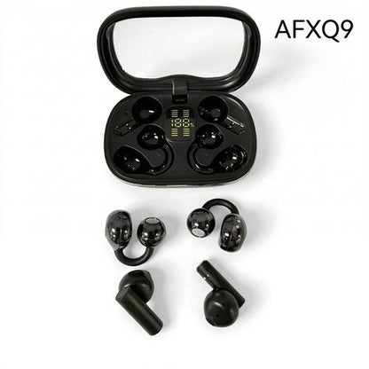 AFX AFXQ9 2-IN-1 Écouteurs Bluetooth Sans Fil V5.4 Noir Type-C