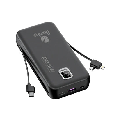 Power Bank 10000mAh Noir - Type-C, USB & Câbles Intégrés