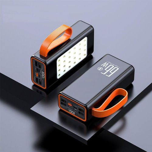 TWS Power Bank 60000 mAh avec câble intégré et lampe torche Batterie Mobile chargeur universel rapide portable compatible tout téléphone - Chargeur rapide PowerBank 60000 mAh Banque d'alimentation portable