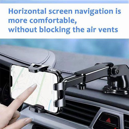 Universal car phone holder, suction cup phone holder, suitable for car dashboards, windshields, and air conditioning vents, compatible with all mobile phones.